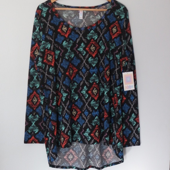 LuLaRoe Lynnae long sleeve shirts bundle size 3XL - Picture 4 of 6
